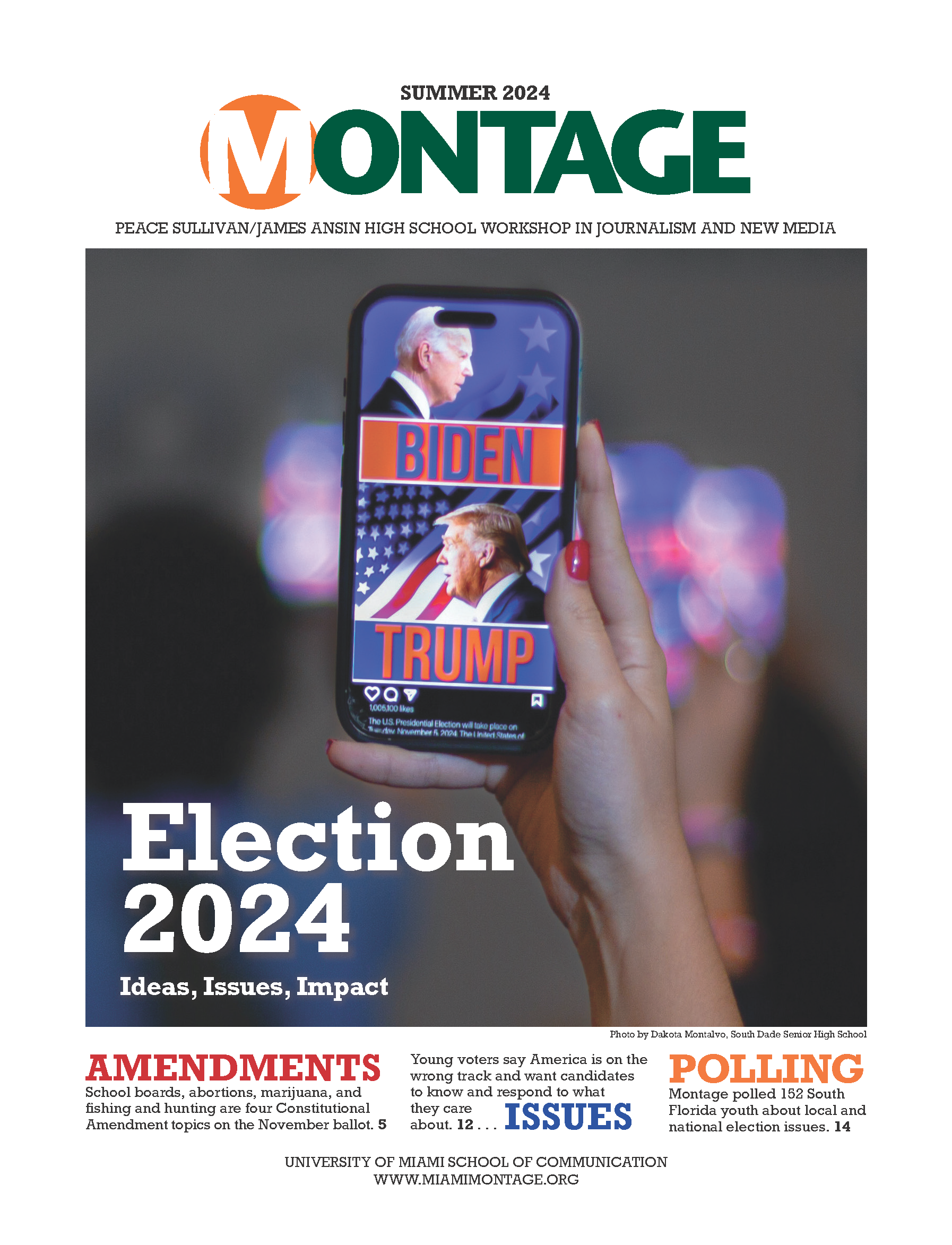 Magazine cover design for a full publication produced with high school students in a journalism workshop.